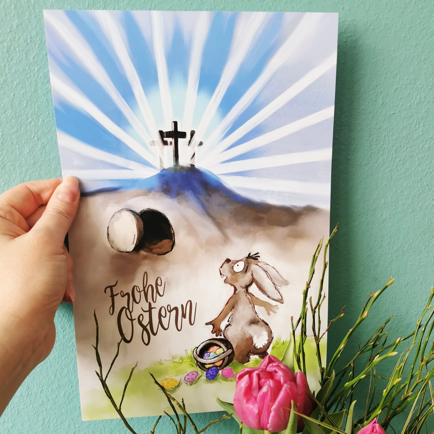 Poster "Frohe Ostern" 20cm x 30cm