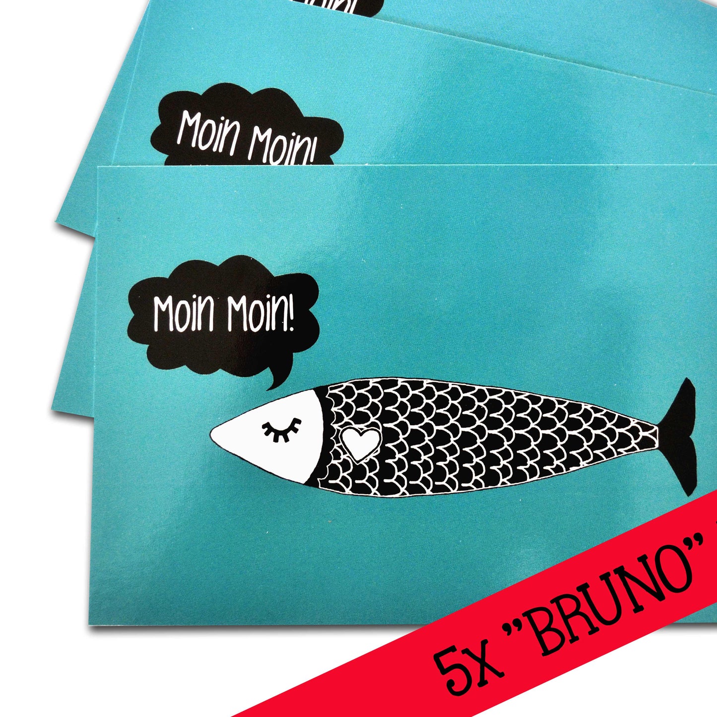 5x Postkarte "Bruno"