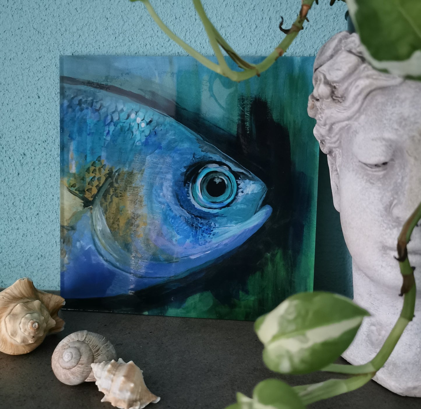 Fisch Kunstdruck mit Acrylglas